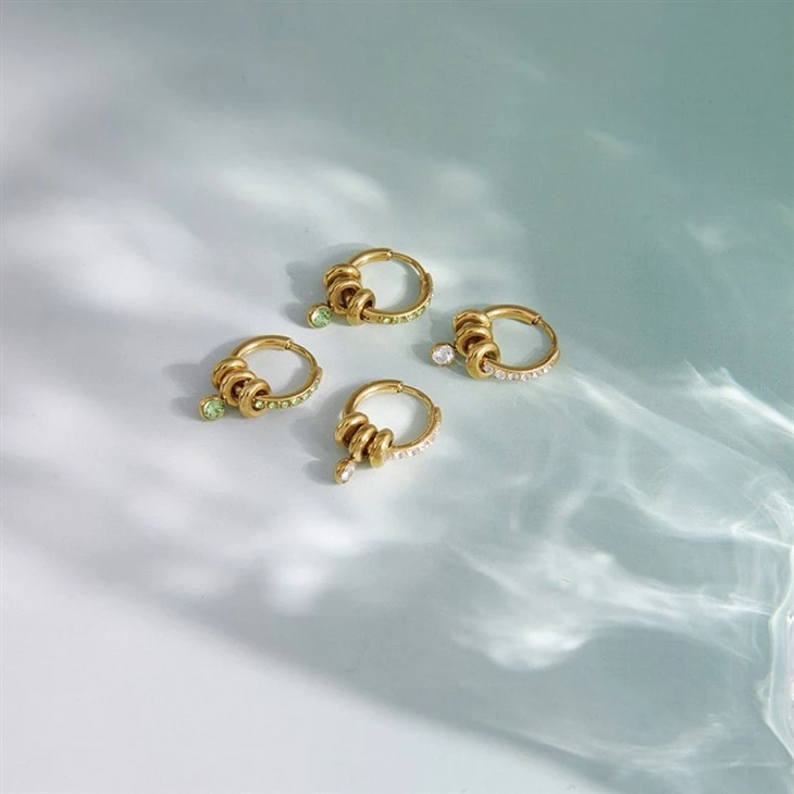 CZ Charm Hoop Earrings best