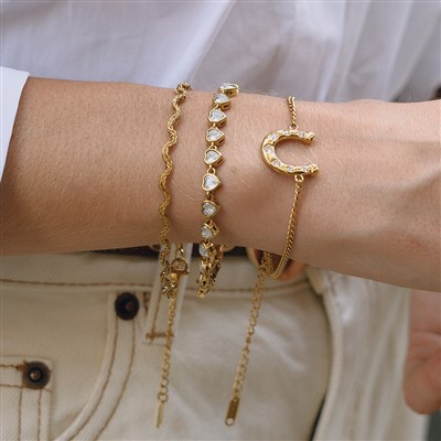 CZ pakavs saites rokassprādze